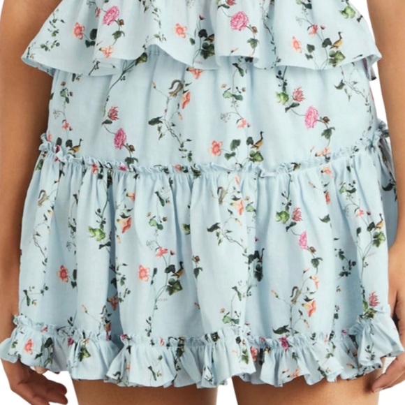 Hill House Home Pond Floral Linen Paz Skirt - Picture 2 of 7